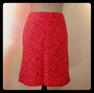 Lacy pink skirt